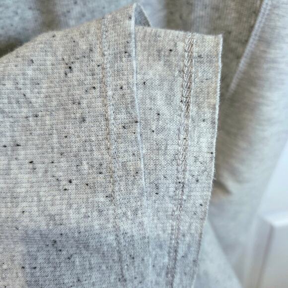 Sundance Manette Lace Sleeve Midi Dress Sz Large Light Gray Stretchy Knit Boho - Picture 15 of 16